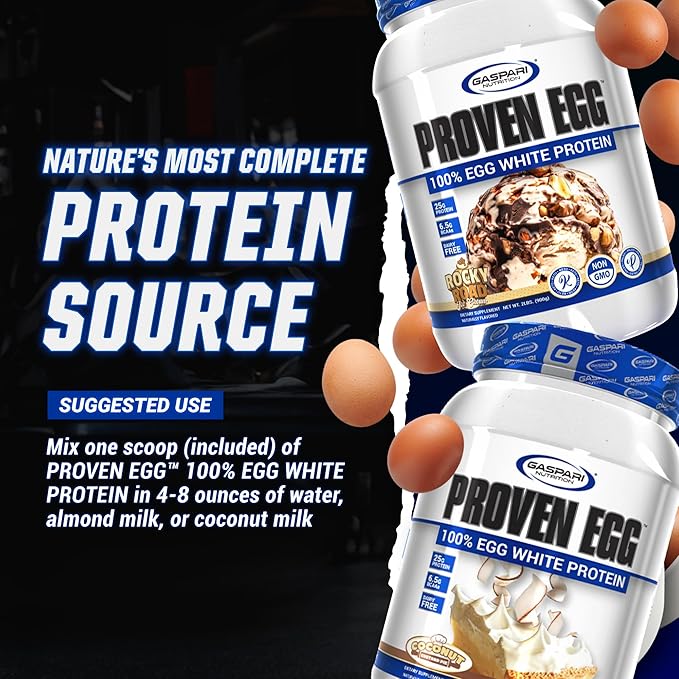 Gaspari Nutrition Proven Egg, 100% Egg 25g Protein, (2 lbs,
