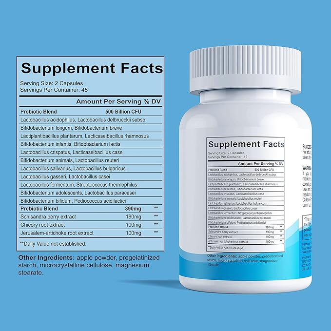 Probiotics for Women and Men, 500 22 Strains 90 Capsules