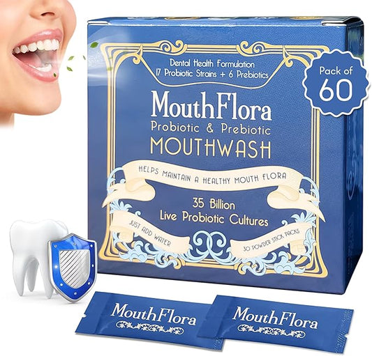 Probiotic & Prebiotic Mouthwash 17 Probiotic 6 Prebiotics 35 Billion 60 Pack