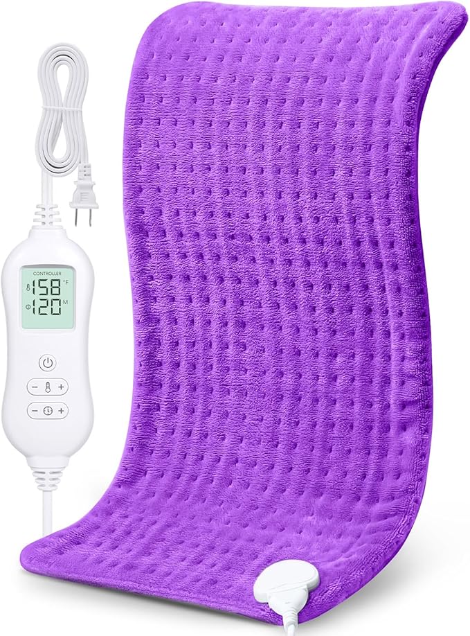 NOWWISH Heating Pad for Back Pain 12''x 24" 24" Purple