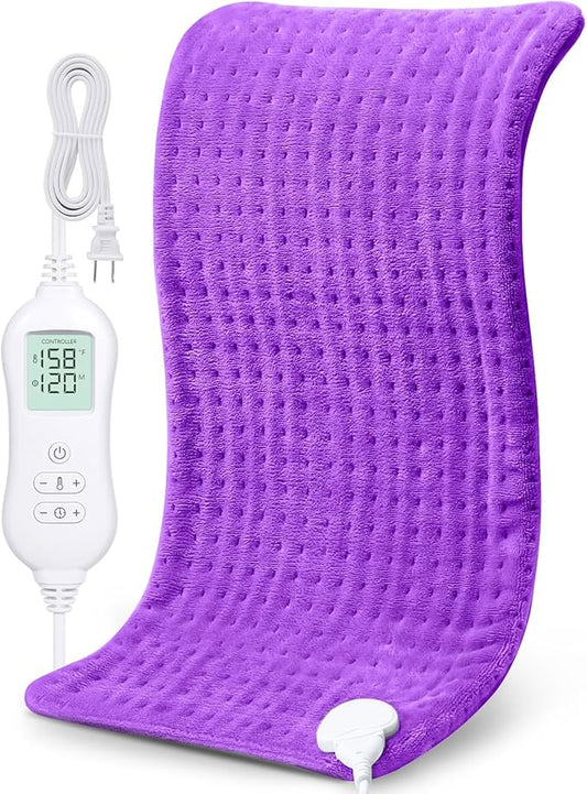 NOWWISH Heating Pad for Back Pain 12''x 24" 24" Purple