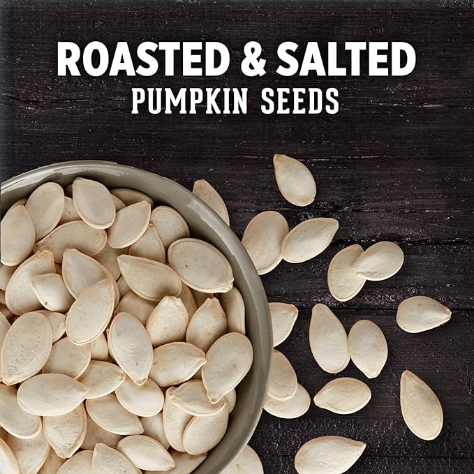 DAVID Seeds Salted and Roasted Pumpkin Seeds, Keto Friendly Snack, 5 OZ Bags, 12 Pack