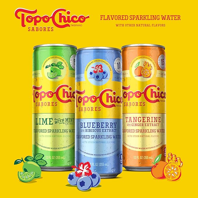 Topo Chico Sabores Tangerine with Ginger Extract 12oz 8pk