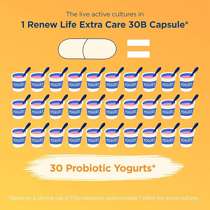 Renew Life Extra Care Digestive Probiotic 30 Billion 30 Count