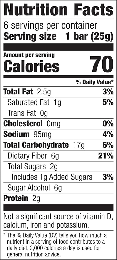Fiber One 70 Calorie Soft-Baked Bars, Birthday Cake, Snack Bars, 6 ct (Pack of 8)