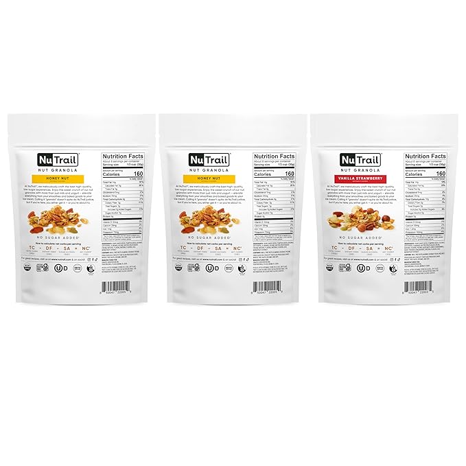 NuTrail Nut Granola, Variety Pack, No 8 oz. 6 Count