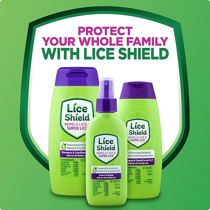 Lice Shield Shampoo & Conditioner in 1, Repels 10 fl