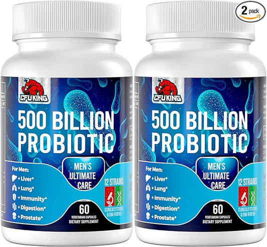 Probiotics for Men, 500 Billion CFU 12 Strains 120 Capsule