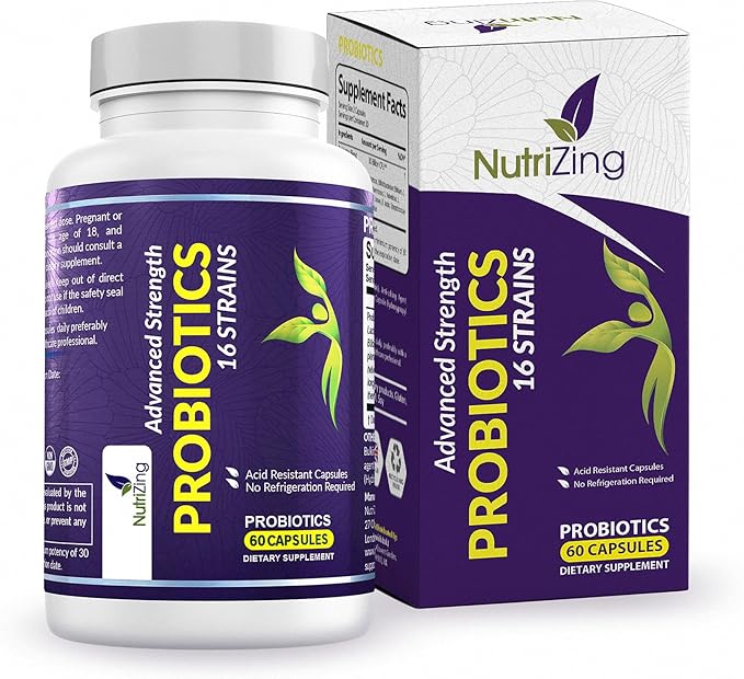 NutriZing Vegan Probiotics for Digestive Health 30 Billion 16 strains