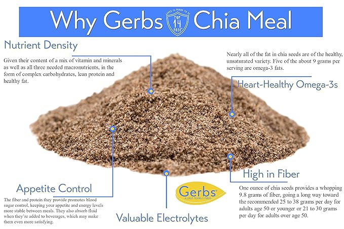 Ground Raw Chia Seed Meal by Gerbs 4 LBS 11 Food