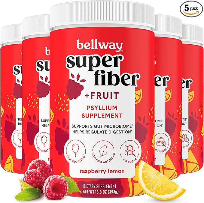 Bellway Super Fiber Powder + Fruit (5 Pack), (250 Servings)