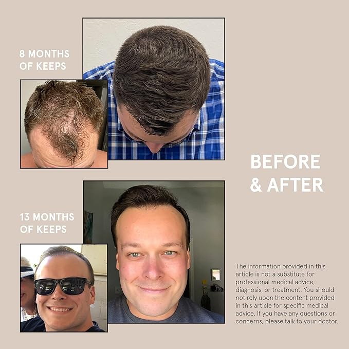 Keeps Hair Growth Shampoo and Conditioner Set - Treatment for Thinning Hair and Hair Regrowth - Men's Hair Products Infused with Biotin, Caffeine, & Saw Palmetto