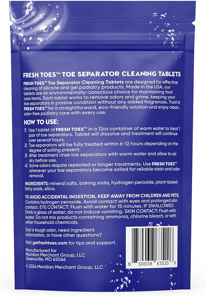 Cleaning Tablets for Toe Separators and 20 Tablets (2.8oz)