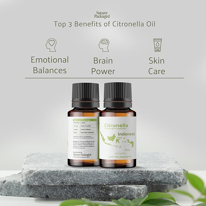 Citronella Essential Oil - Direct from Central Java, Indonesia - Pure Essential Oil for Diffusers and Aromatherapy | 100% Pure Therapeutic Grade (25LBS)