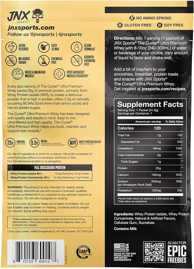 JNX SPORTS The Curse! Ultra Premium 25g Protein
