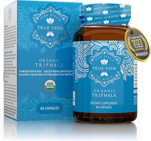 Triphala Capsules – USDA Organic Certified 100% Natural 60 Caps