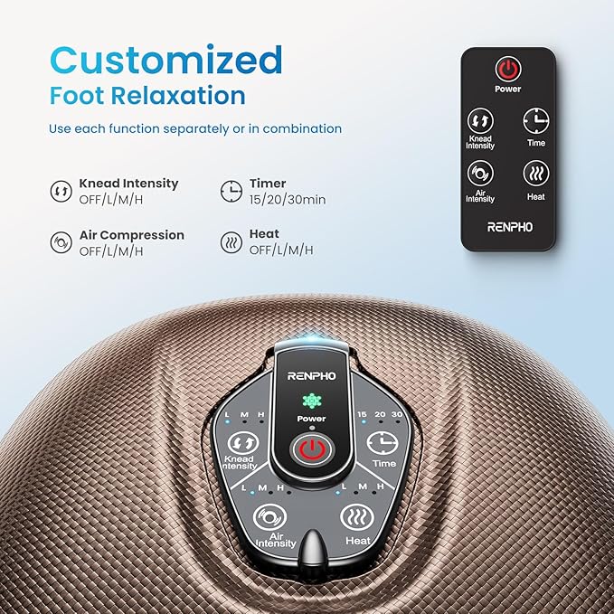 RENPHO Foot Massager Machine with Heat, 3 Levels