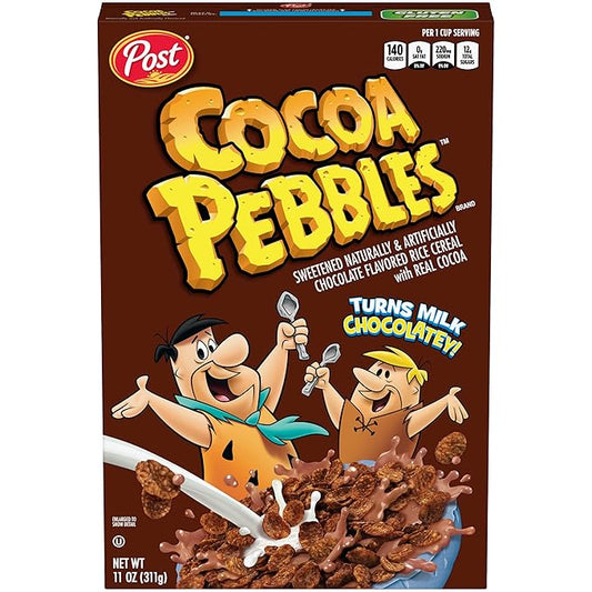 Post Cocoa PEBBLES Cereal, Chocolatey Kids 11 OZ
