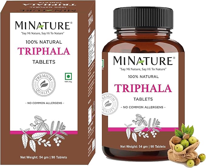 Triphala Tablets by mi Nature -90 1000mg | 45 Day