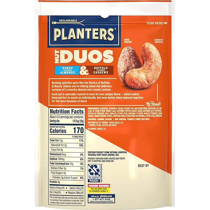 PLANTERS Nut Duos Ranch Almonds & 5 oz