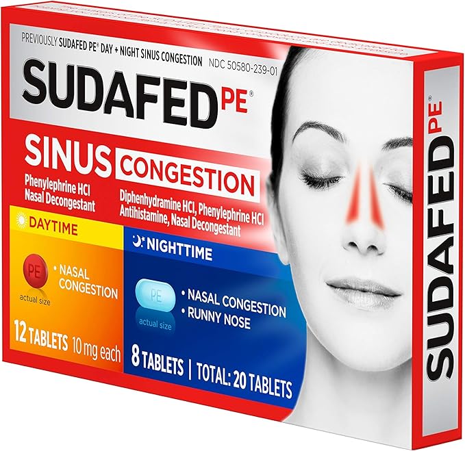 Sudafed PE Day and Night Sinus 20 Count