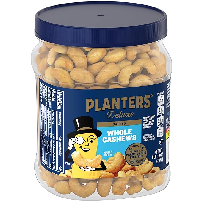 PLANTERS Fancy Whole Cashews with Sea 26 Ounces 1) Resealable