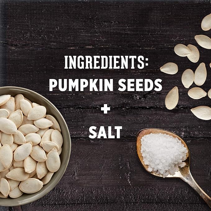 DAVID Seeds Salted and Roasted Pumpkin Seeds, Keto Friendly Snack, 5 OZ Bags, 12 Pack