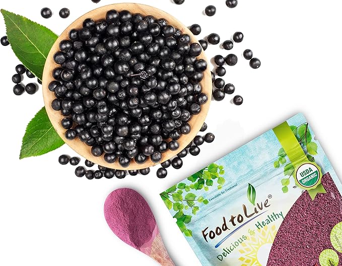 Food to Live Organic Black Elderberry 16 Pounds