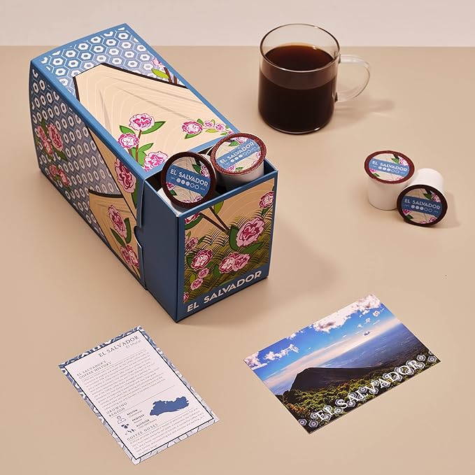 Atlas Coffee Club - Dark Roast Coffee Pods - El Salvador, 100% Recyclable, Premium Single Origin Coffee, 24ct Box