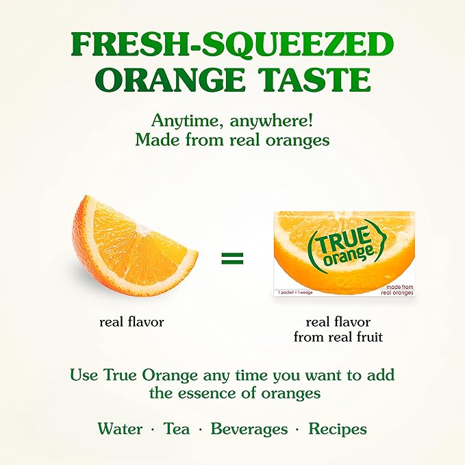 TRUE ORANGE Water Enhancer, Bulk Dispenser Pack 100 Count 1)| Zero