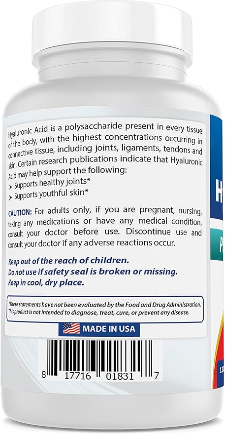 Best Naturals Hyaluronic Acid 200 mg 120 Tablets (120 Count 2))