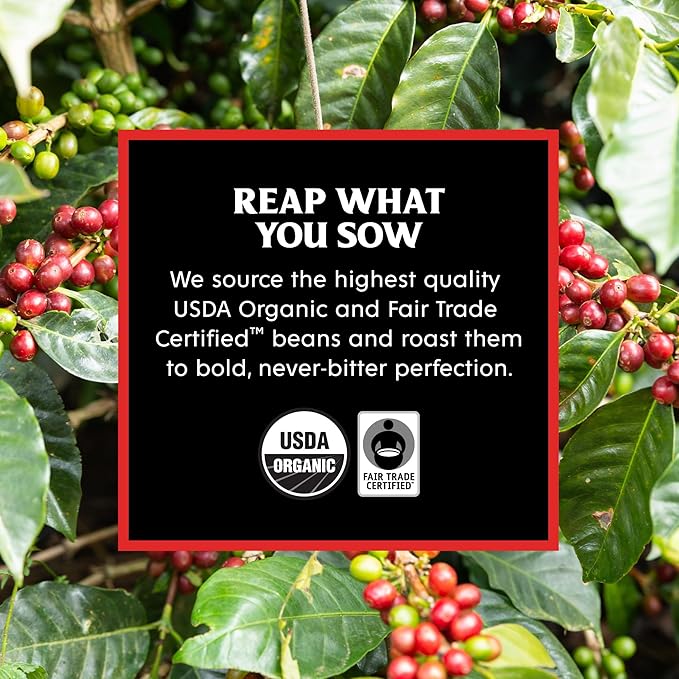 Death Wish Coffee Co. Whole Bean Espresso Roast - Organic, Fair Trade, Arabica and Robusta Coffee Beans, 14 ounce (Pack of 1)