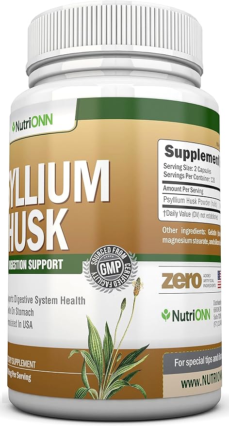 PSYLLIUM HUSK CAPSULES 1450mg Per 240 Capsules 100% Natural