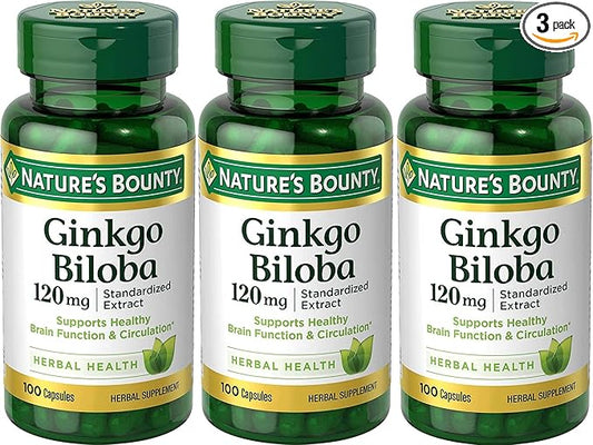 Nature's Bounty Ginkgo Biloba 120 mg 100 ea 3)