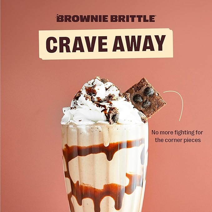 Brownie Brittle – Hot Chocolate Marshmallow Thin and Crispy Sweet Snacks (Pack of 3, 4 oz), Rich Gourmet Brownie Bites Dessert