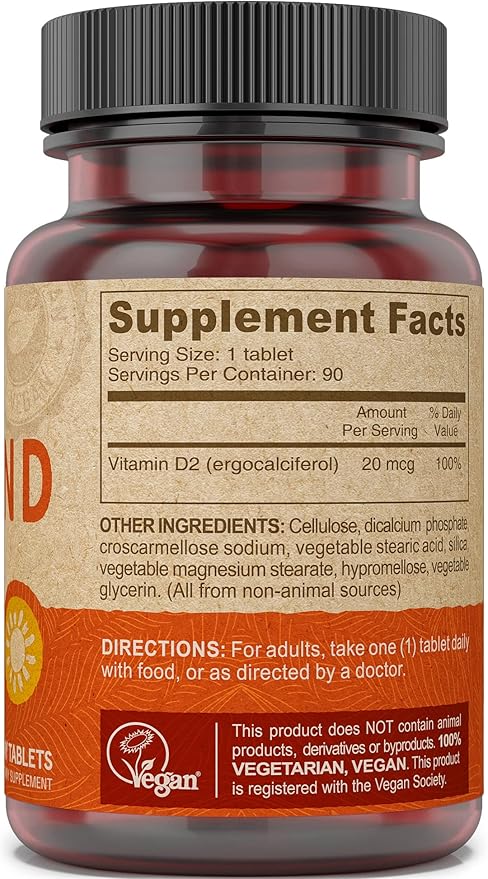 DEVA Vegan Vitamin D2 60 mcg 2400 IU, 90 Tablets 2)