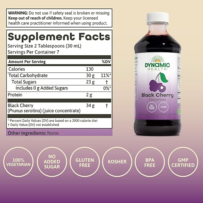 Dynamic Health Black Cherry Concentrate, 8 oz Liquid
