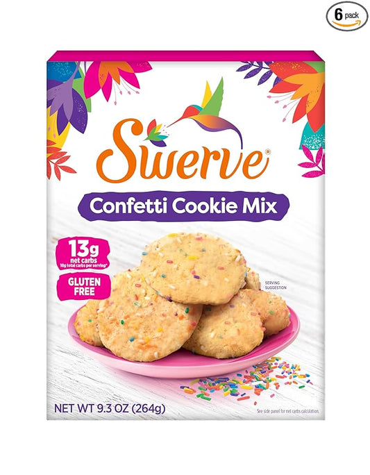 Swerve Confetti Cookie Baking Mix 9.3oz Pouch, 6-Pack