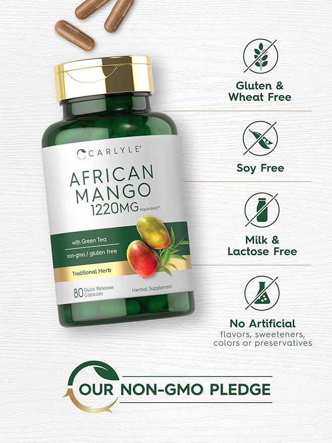 Carlyle African Mango Supplement 1220mg 80 Capsules