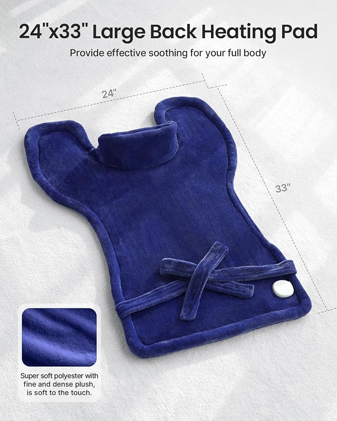 RENPHO Back Heating Pad for Pain 24"x33", Dark