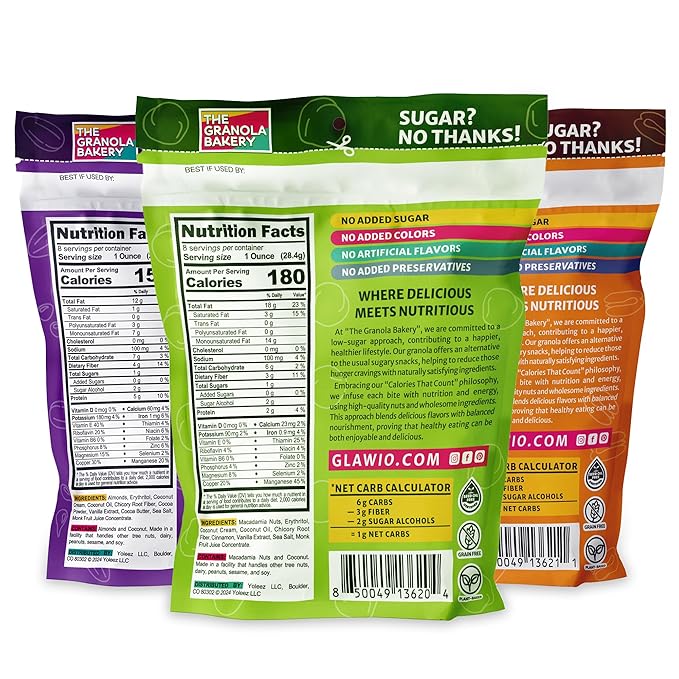 TGB Variety Keto Nuts, No Added Sugar, Gluten Free, Healthy Low Carb Snack, 8oz Bags (Pack of 3)