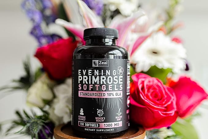 Evening Primrose Oil Capsules (150 Liquid Softgels 1300mg) Premium 10% GLA