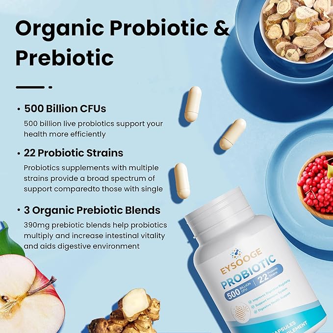 Probiotics for Women and Men, 500 22 Strains 90 Capsules
