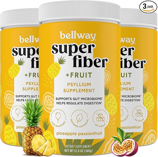 Bellway Super Fiber Powder + Fruit (3 Pack), (150 Servings)