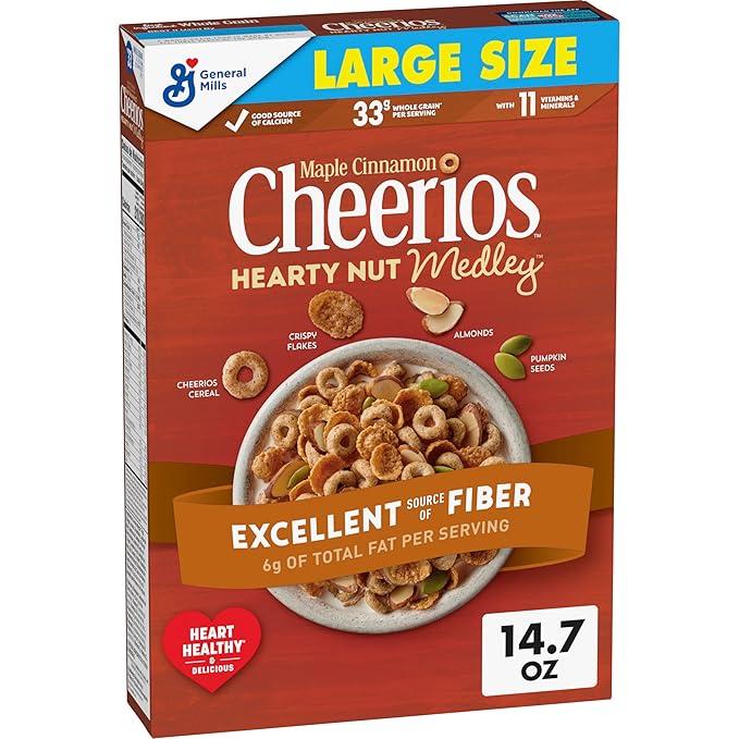 Cheerios Hearty Nut Medley Breakfast Cereal, 14.7 oz