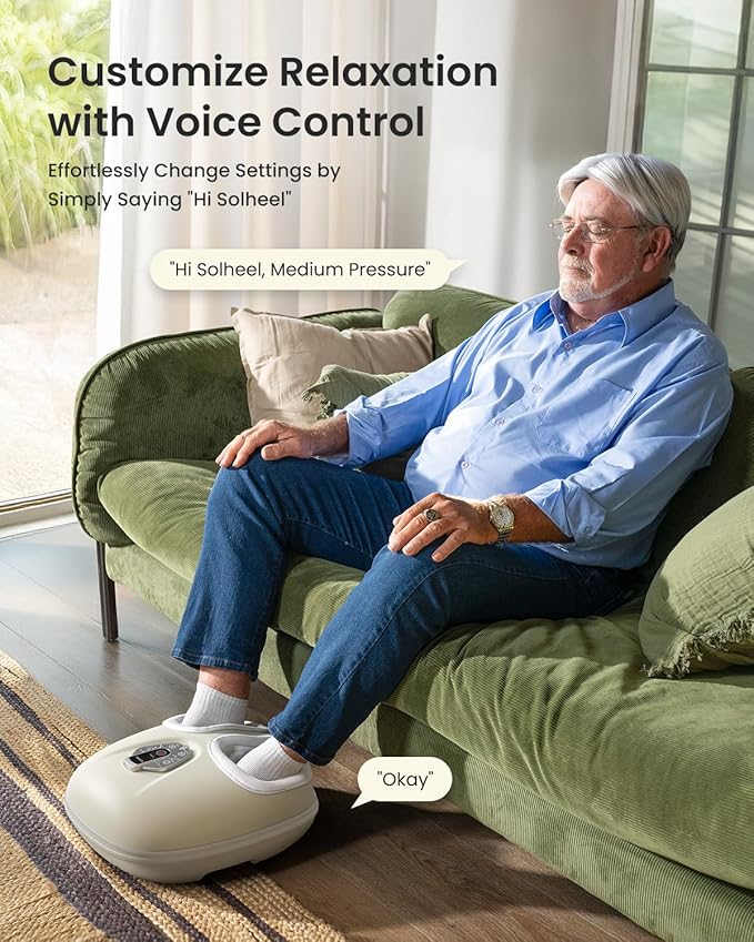 RENPHO Foot Massager with Voice Control 2025 Upgraded 3 Heating 12