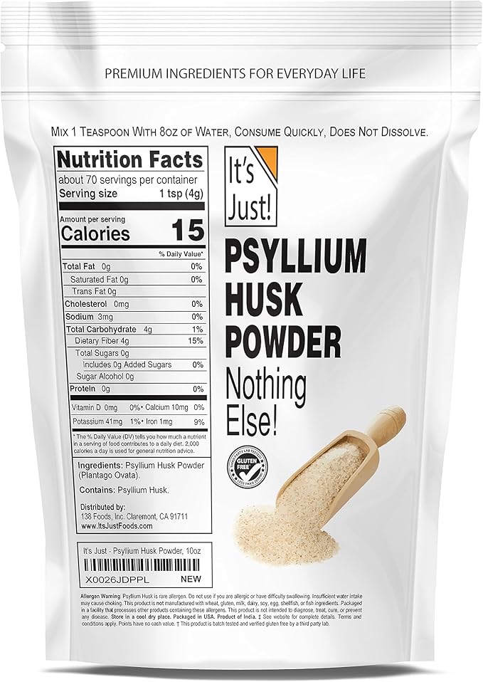 It's Just! - Psyllium Husk Powder, 10oz (Pack 1))