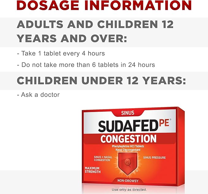 Sudafed PE Sinus Congestion Maximum Strength 36 ct