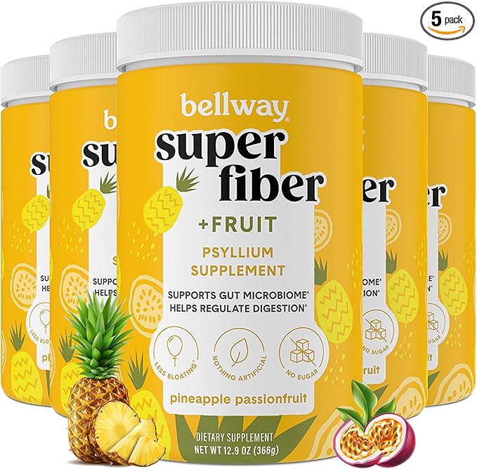 Bellway Super Fiber Powder + Fruit (5 Pack), (250 Servings)