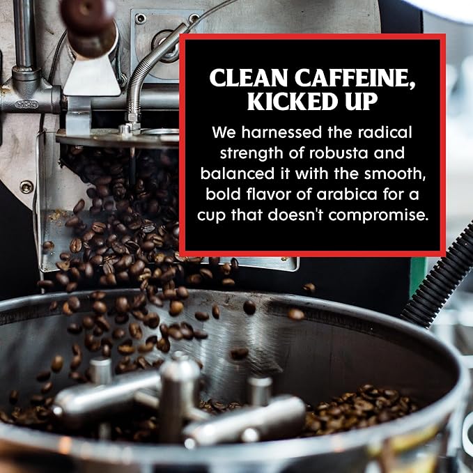 Death Wish Coffee Co. Whole Bean Espresso Roast - Organic, Fair Trade, Arabica and Robusta Coffee Beans, 14 ounce (Pack of 1)